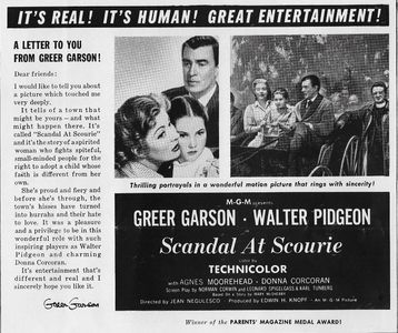 Greer Garson, Walter Pidgeon, Arthur Shields, and Donna Corcoran in Scandal at Scourie (1953)