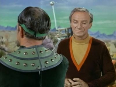 Jonathan Harris and Mike Kellin in Lost in Space (1965)