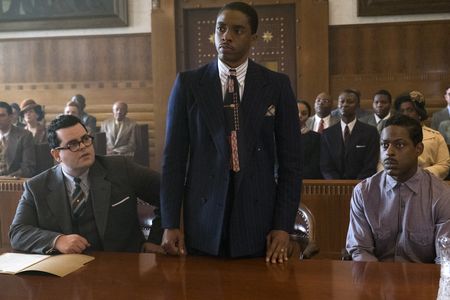 Sterling K. Brown, Josh Gad, and Chadwick Boseman in Marshall (2017)
