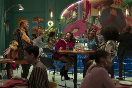Meagan Good, Jerrie Johnson, Shoniqua Shandai, and Grace Byers in Harlem (2021)