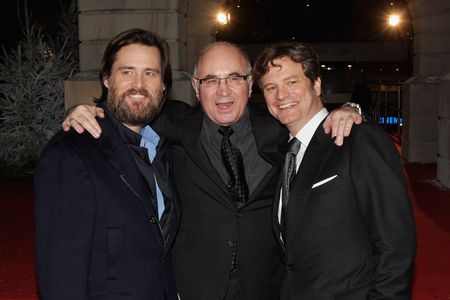 Jim Carrey, Colin Firth, and Bob Hoskins at an event for A Christmas Carol (2009)