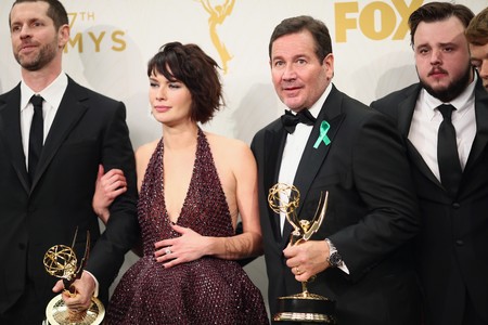 Lena Headey, David Nutter, D.B. Weiss, and John Bradley at an event for The 67th Primetime Emmy Awards (2015)