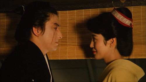 Ryûtarô Gan and Kanako Higuchi in Zatoichi (1989)