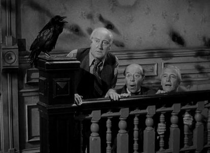Samuel S. Hinds, Halliwell Hobbes, Donald Meek, and Jimmy the Crow in You Can't Take It with You (1938)