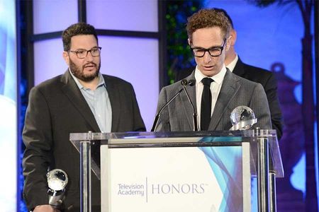 Jack Amiel and Michael Begler accepting the Television Academy Honors Award