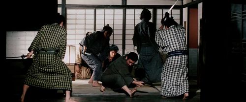 Renji Ishibashi, Keizô Kanie, Shintarô Katsu, and Osamu Ôkawa in Zatoichi at Large (1972)