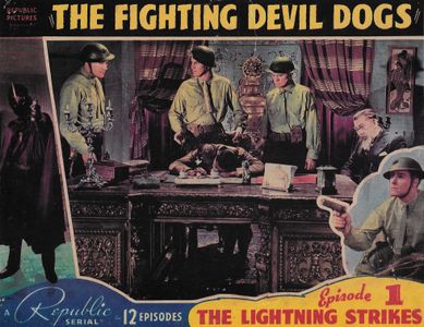 Bruce Bennett, John Davidson, Lee Powell, and Harry Strang in The Fighting Devil Dogs (1938)