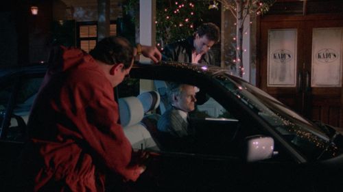 Jerry Seinfeld, Jason Alexander, and Michael Des Barres in Seinfeld: The Smelly Car (1993)