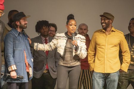 Tichina Arnold speaking at the Sundance premiere of 