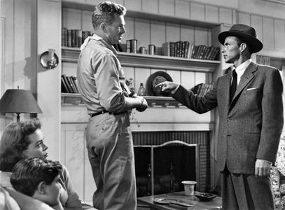 Frank Sinatra, Sterling Hayden, Kim Charney, and Nancy Gates in Suddenly (1954)