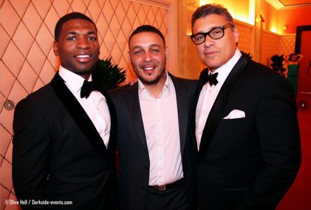 Avelawence Phillips, Kader Ayd and Steven Bauer at the premiere of FIVE THIRTEEN at the Cannes Film Festival
