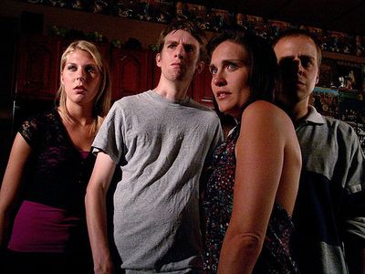 Still of Devlin Wilder, Joe Hammerstone, Cara Barresi, and Laura Simon in The Blind Date of Coffin Joe (2008)