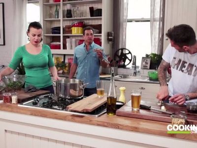 Debi Mazar, Bobby Deen, and Gabriele Corcos in Not My Mama's Meals (2012)