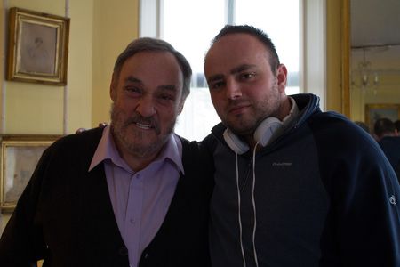 On the set of 'Aux' with John Rhys-Davies