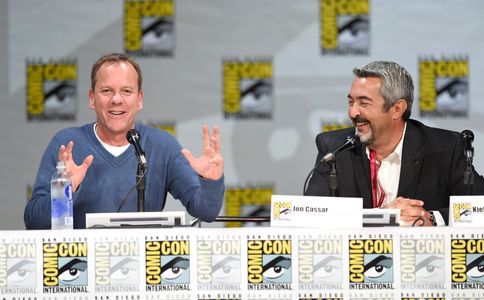 Kiefer Sutherland and Jon Cassar at an event for 24: Live Another Day (2014)