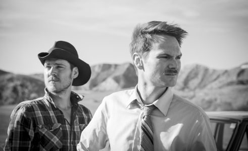 Aaron Nee and Adam Nee on location during Band of Robbers.