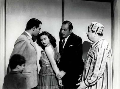 Kamal El-Shinnawi, Faten Hamamah, Husain Reyadh, and Farid Shawqi in Father Amine (1950)