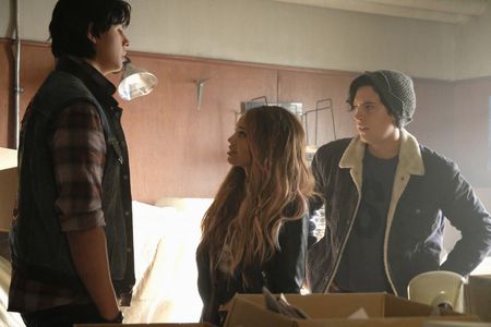 Vanessa Morgan, Cole Sprouse, and Jordan Connor in Riverdale (2017)