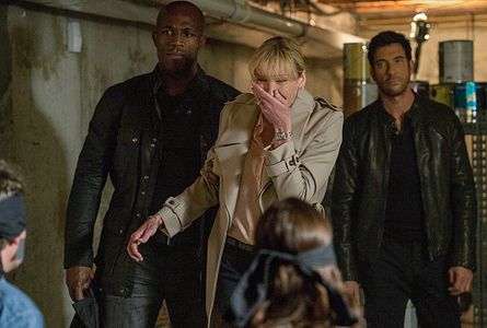 Toni Collette, Dylan McDermott, and Billy Brown in Hostages (2013)