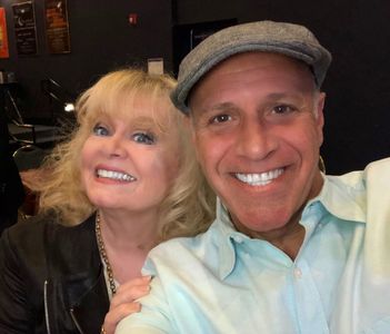 Backstage with Sally Struthers performing together in Annie