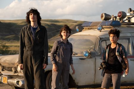 Logan Kim, Mckenna Grace, and Finn Wolfhard in Ghostbusters: Afterlife (2021)