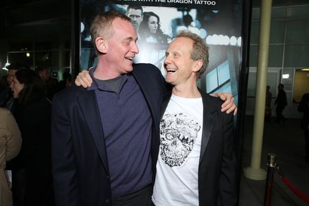 Niels Arden Oplev and Peter Schlessel at an event for Dead Man Down (2013)