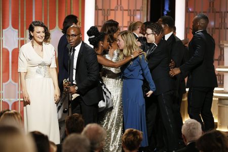 Dede Gardner, Barry Jenkins, and Adele Romanski at an event for The 74th Annual Golden Globe Awards 2017 (2017)