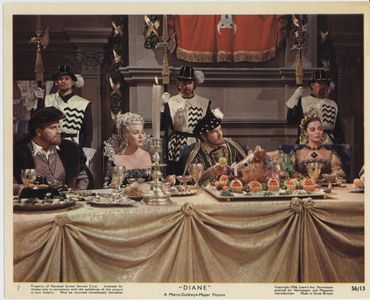 Roger Moore, Lana Turner, Sean McClory, and Marisa Pavan in Diane (1956)