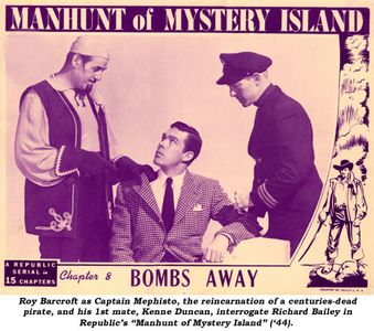 Richard Bailey, Roy Barcroft, and Kenne Duncan in Manhunt of Mystery Island (1945)