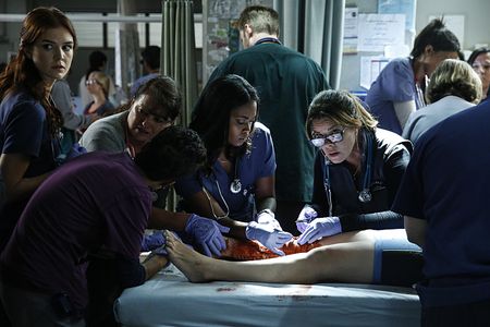 Marcia Gay Harden, Nafessa Williams, and Emily Tyra in Code Black (2015)