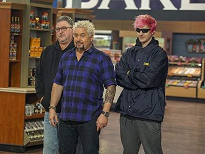 Guy Fieri, Chuck Blevens, and Tyler Blevins in Guy's Grocery Games: Cheat Day (2019)