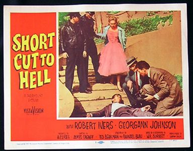 Joe Bassett, William Bishop, Milton Frome, Robert Ivers, and Georgann Johnson in Short Cut to Hell (1957)