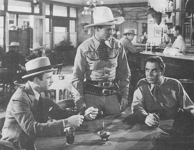 Roy Rogers, Roy Barcroft, Onslow Stevens, Frank M. Thomas, and Dick Wessel in Sunset Serenade (1942)