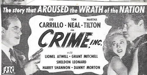 Leo Carrillo, Tom Neal, and Martha Tilton in Crime, Inc. (1945)
