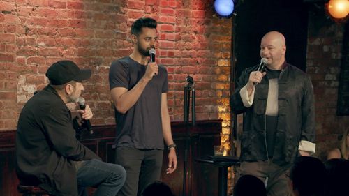 Dave Attell, Jeffrey Ross, and Hasan Minhaj in Bumping Mics with Jeff Ross & Dave Attell (2018)