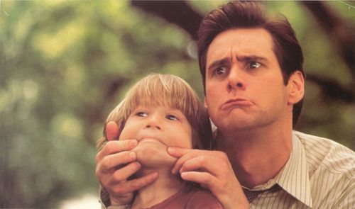Jim Carrey and Justin Cooper in Liar Liar (1997)
