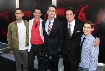 Dean Schnider, Reese Mishler, Chris Lofing, Travis Cluff, and Ryan Shoos at an event for The Gallows (2015)