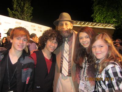 sam lant, Bill Cobbs, Bryce Hitchcock and abigail hargrove at Gibson Amphitheater at Universal Studios CityWalk attendin