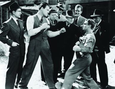 James Cagney, Jack Carson, Chick Chandler, Stuart Erwin, and William Frawley in The Bride Came C.O.D. (1941)