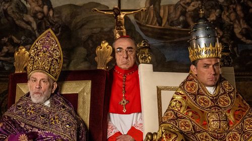 Jude Law, John Malkovich, and Silvio Orlando in The New Pope (2019)