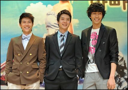 Hee Jae, Hyeon-jae Jo, and Seong-rok Sin at an event for One Mom and Three Dads (2008)