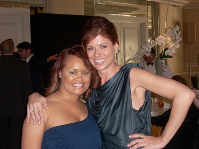 Debra Messing and Stacy Arnell attend the 2009 Golden Globe Diamond Luncheon at the Beverly Hills Hotel