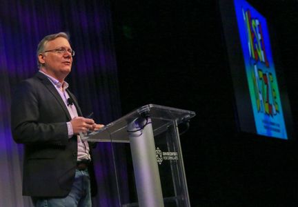 Steve Young speaking in Denver, Colorado, July 2019.