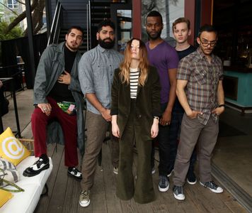 Demore Barnes, Emily Browning, Omid Abtahi, Mousa Hussein Kraish, Avan Jogia, and Bruce Langley at an event for American