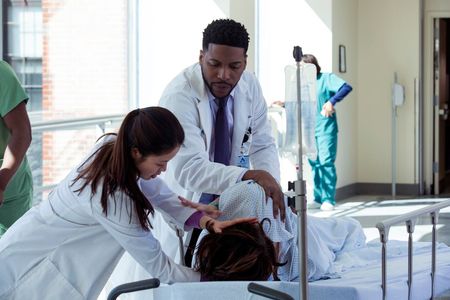 Jocko Sims and Christine Chang in New Amsterdam (2018)