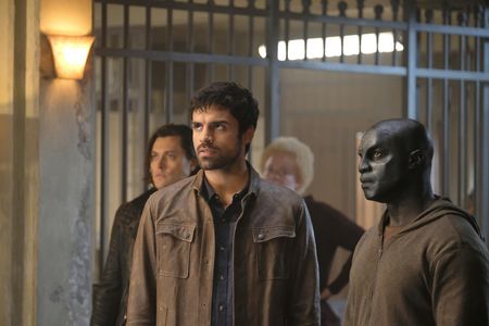 Blair Redford, Sean Teale, and Jermaine Rivers in The Gifted (2017)
