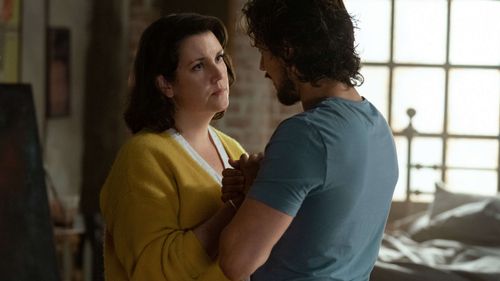 Melanie Lynskey and Peter Gadiot in Yellowjackets (2021)
