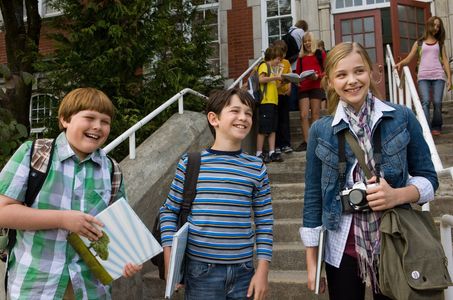 Chloë Grace Moretz, Zachary Gordon, and Robert Capron in Diary of a Wimpy Kid (2010)