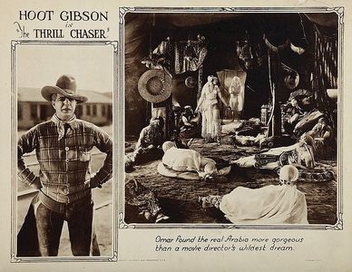 Billie Dove, Hoot Gibson, and James Neill in The Thrill Chaser (1923)