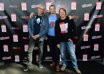Roy Conli, Chris Williams, and Don Hall at an event for Big Hero 6 (2014)